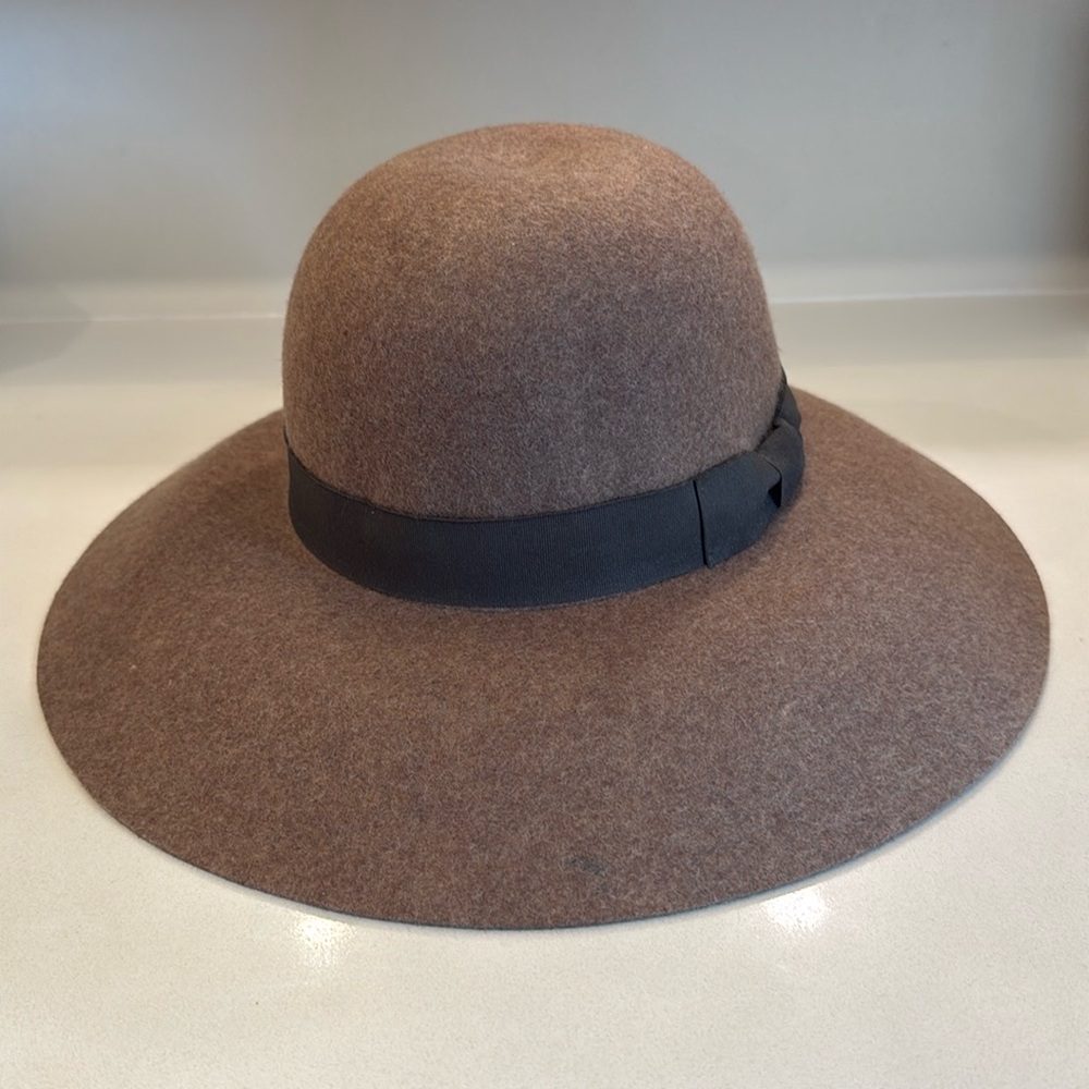 Lauren Ralph Lauren Brown Wool Felt Floppy Hat